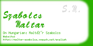 szabolcs maltar business card